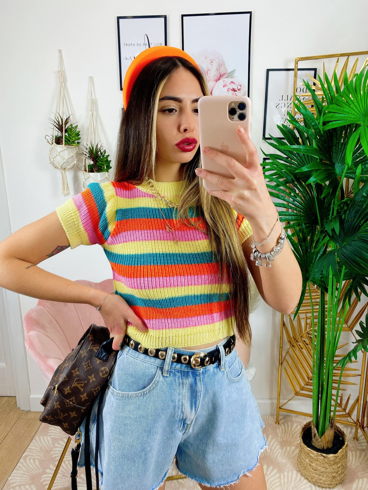 Short in jeans ampio