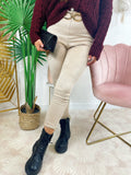 Leggins in camoscio Camel