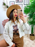 Cardigan corto traforato