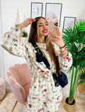 Abito Pop Art beige