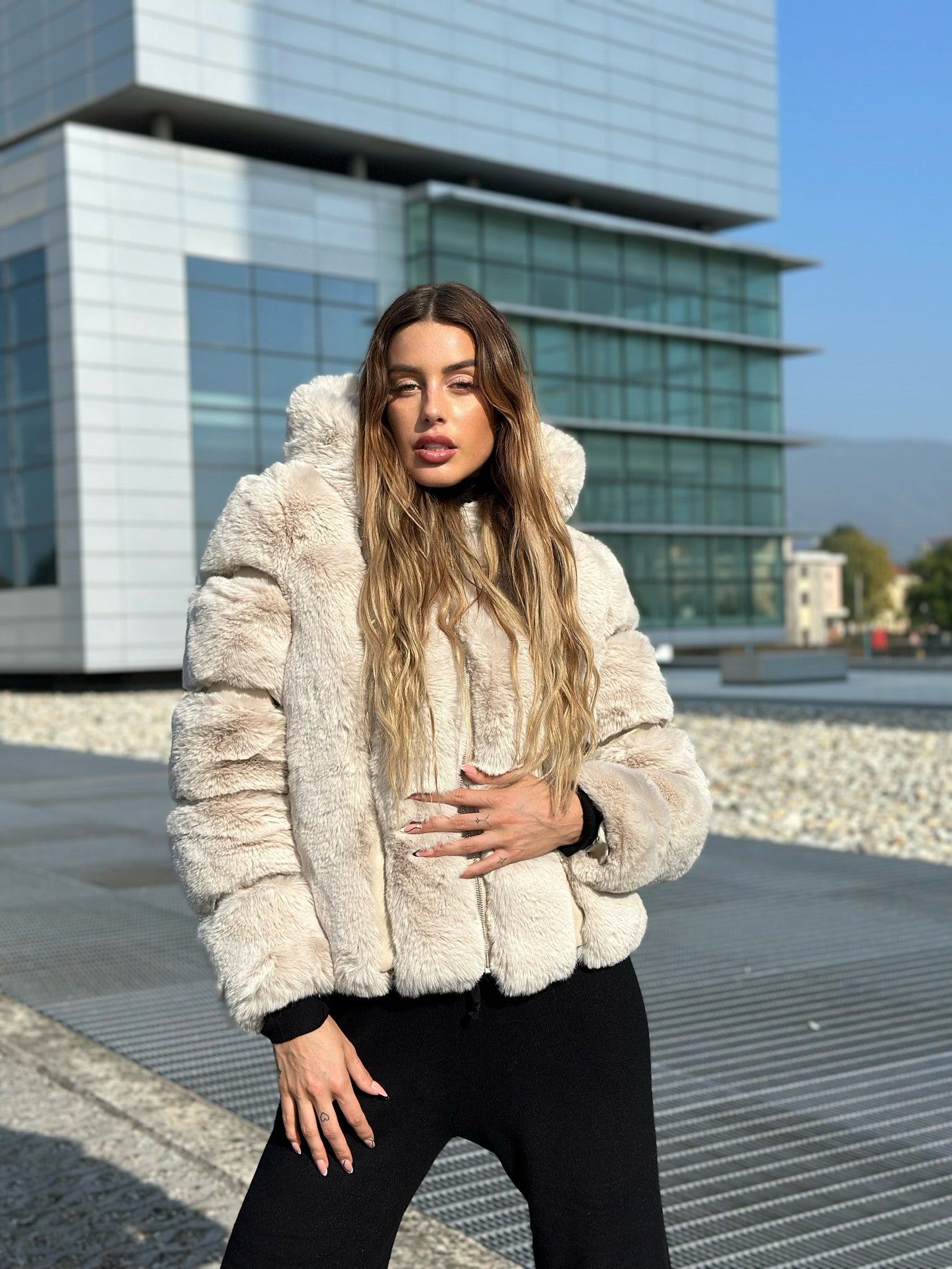 Eco-pelliccia Beige