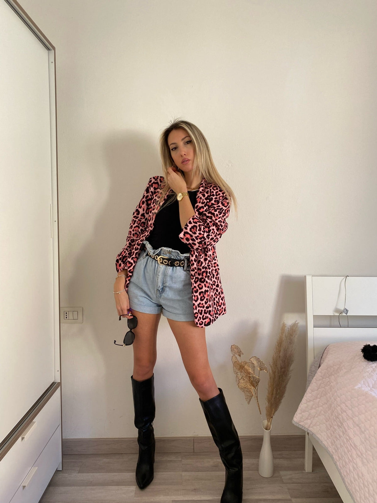 Short in jeans a caramella