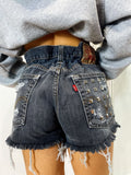 Short Levi’s Vintage con Borchie bagno grigio scuro