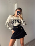Maglione Amour bianco e nero