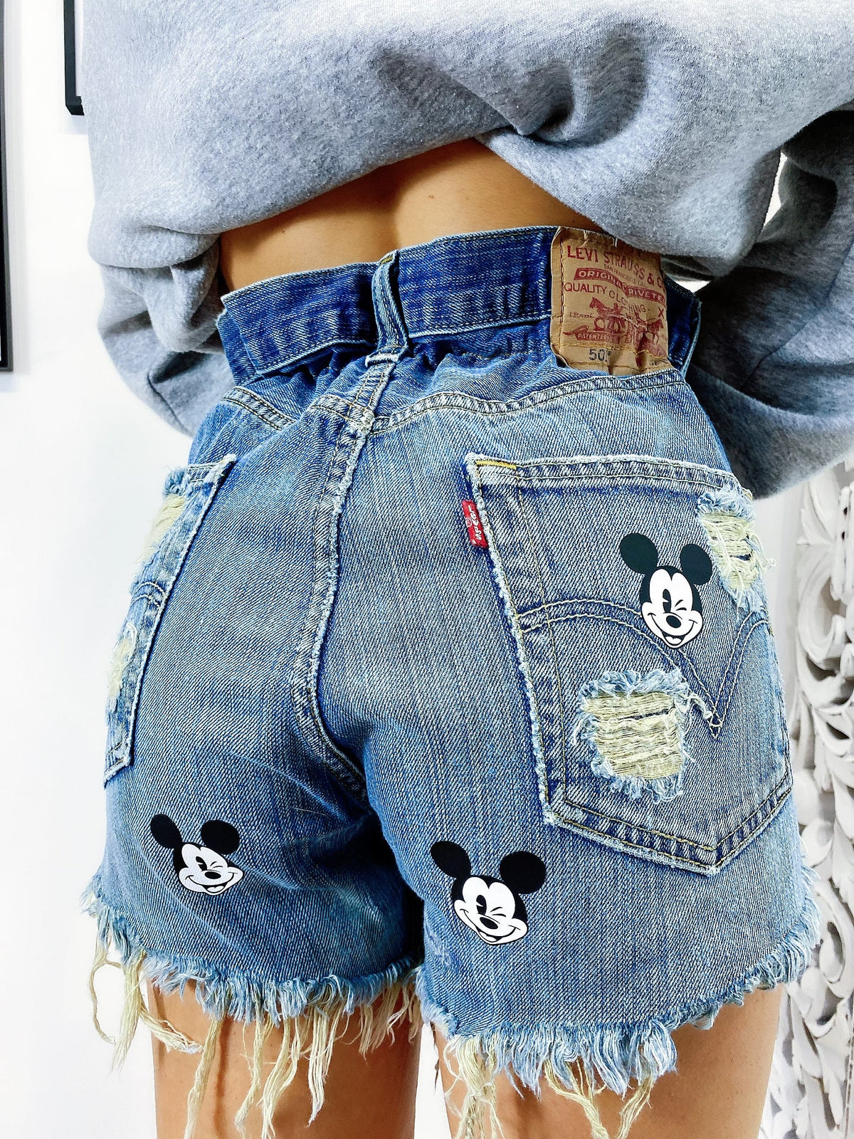 Short Levi’s Vintage con stampa topolino bagno medio