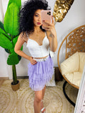 Top bianco con bottoncini