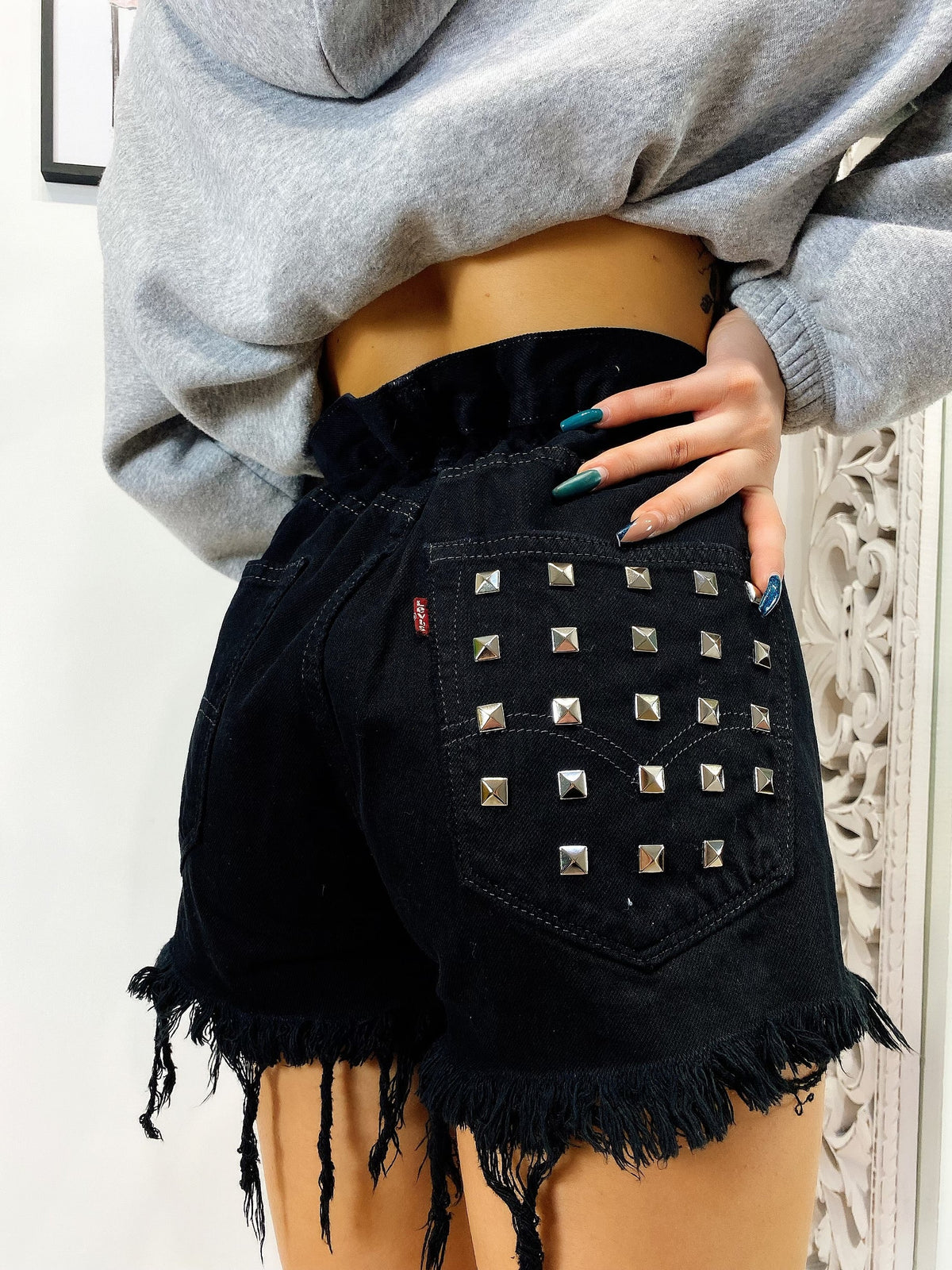 Short Levi’s Vintage con Borchie Nero