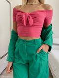 Completo oversize giacca e pantalone verde