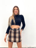 Gonna in tweed check brown