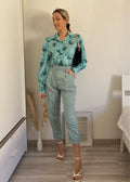 Camicia con stampa animalier