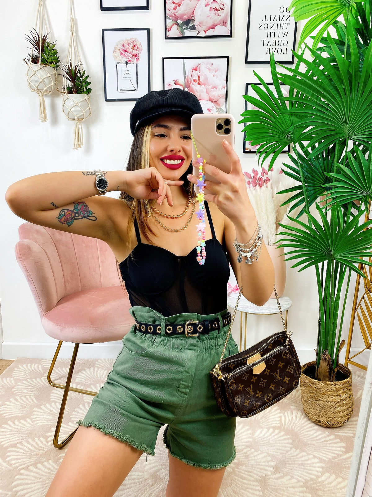 Short verde con elastico