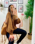 Maxi felpa easy camel