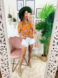 Camicia base arancio con borsetta