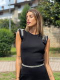 Cintura argento con strass
