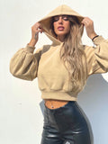 Felpa beige manica ampia
