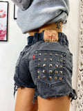 Short Levi’s Vintage con Borchie Argento toni sul grigio