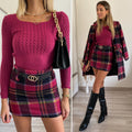 Maglioncino a trecce Fuxia