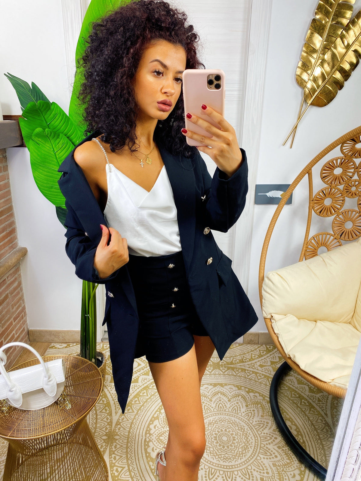 Completo giacca e Short nero
