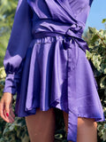 Abito in raso purple