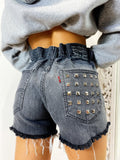 Short Levi’s Vintage con Borchie bagno grigio