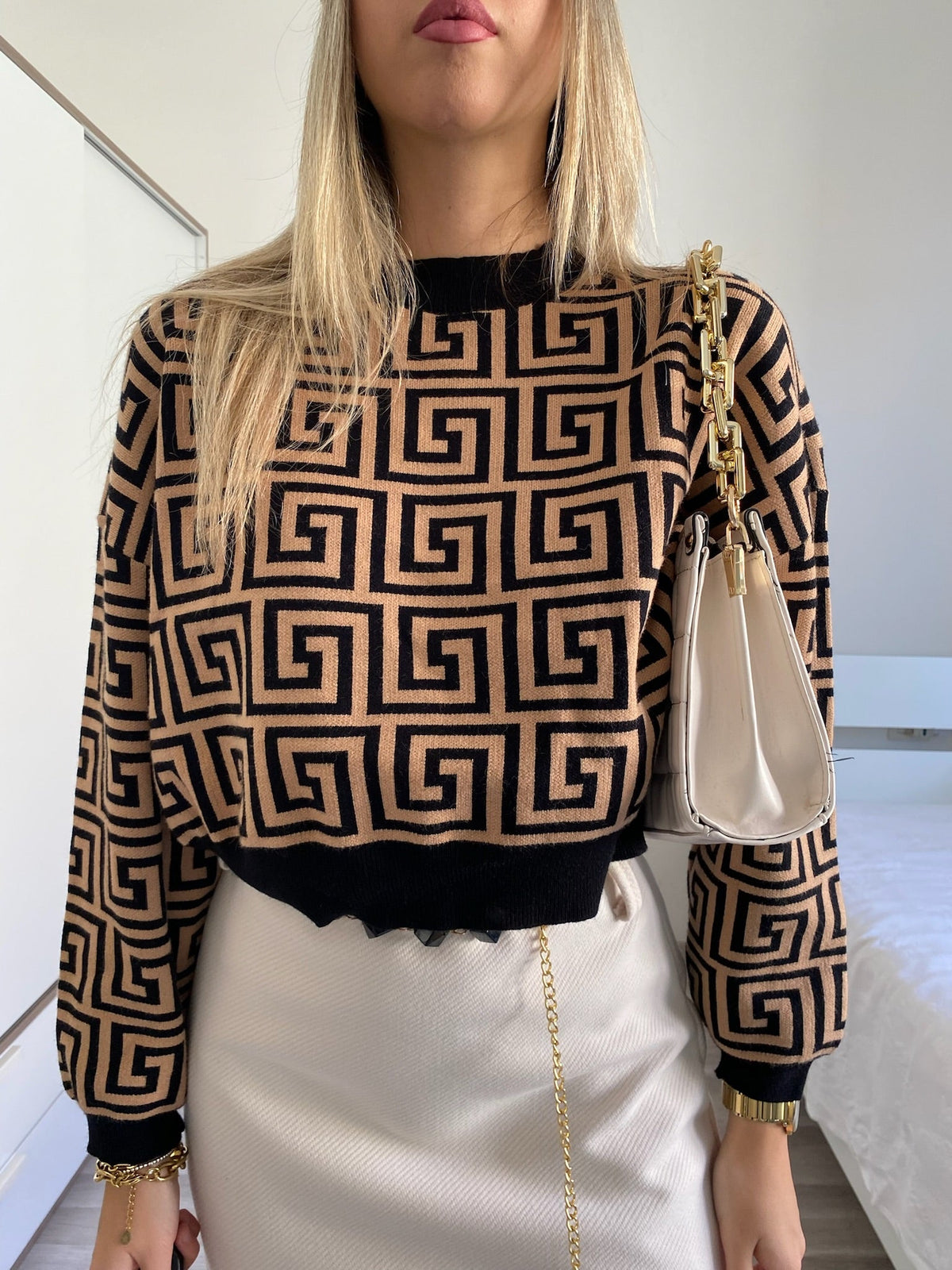 Maglione Vers nero Camel