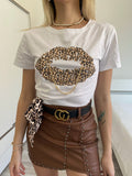 T-shirt kiss animalier bianca
