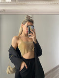Completo giacca e short nero