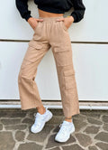 Jeans cargo Camel con tasche