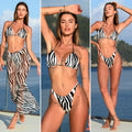 Bikini zebrato con gonna