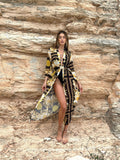 kimono nero gold con cintura