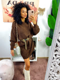 Abito in maglia Marrone
