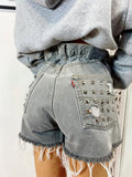Short Levi’s Vintage con Borchie bagno grigio