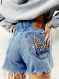 Short Levi’s Vintage bagno medio con borchie