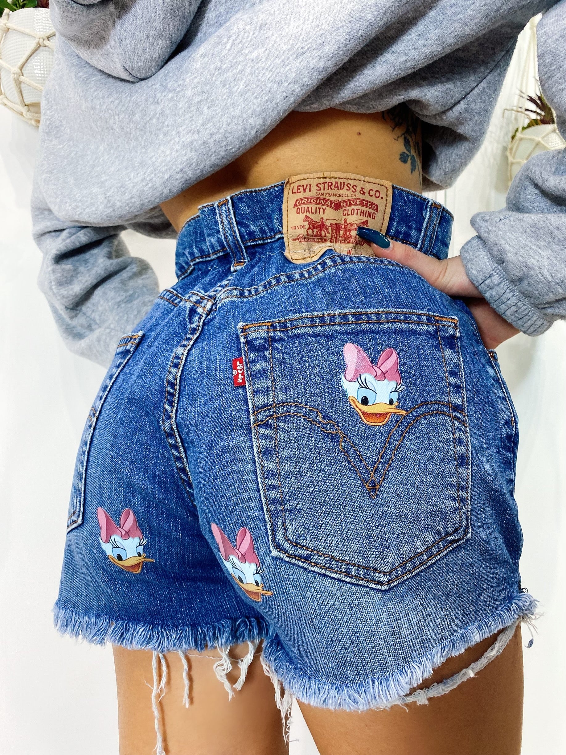 Short Levi’s Vintage con stampa Paperina senza strappi