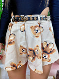 Short con Orsetti beige