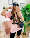 Completo sportivo con cintura Rosa