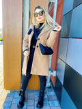 Giaccone camel con bottoni