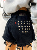 Short Levi’s Vintage nero con borchie