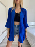Kimono blu plissè