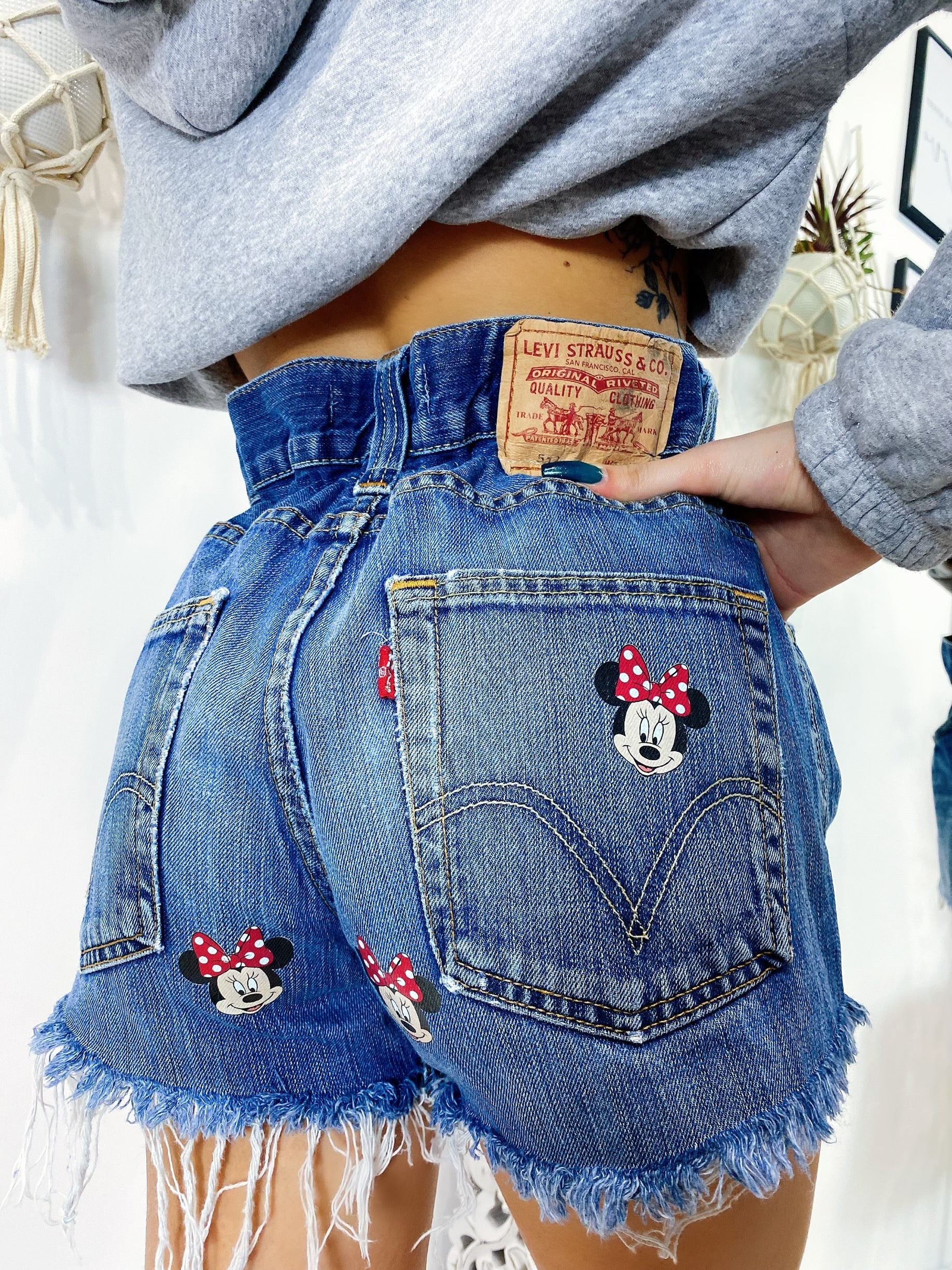 Short Levi’s Vintage stampa topolina senza strappi
