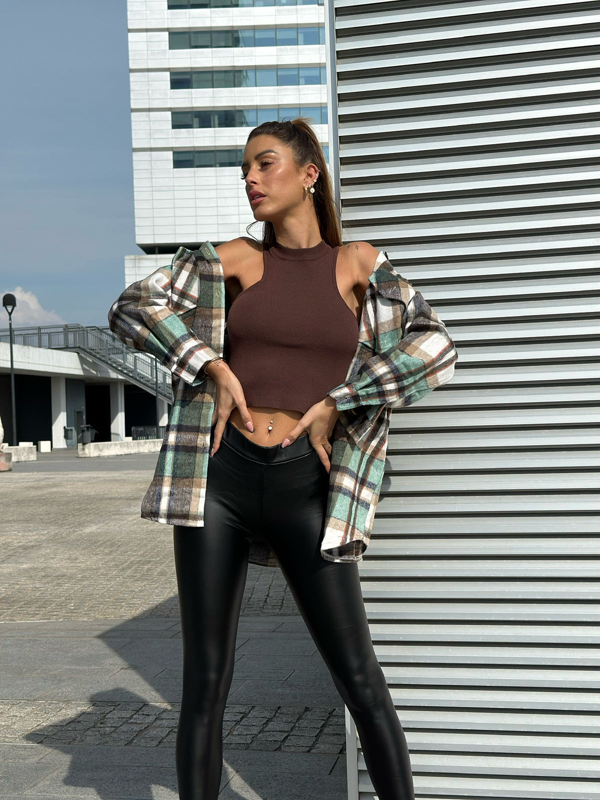 Leggins eco pelle nero