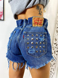 Short Levi’s Vintage con Borchie Argento bagno medio