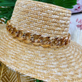 Cappello In paglia catena grande