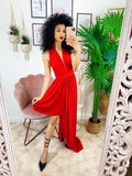 Dress Red carpet rosso gonna corta