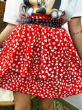 Gonna con balza e cuori
