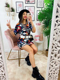 Maxi maglia cartoon Nera