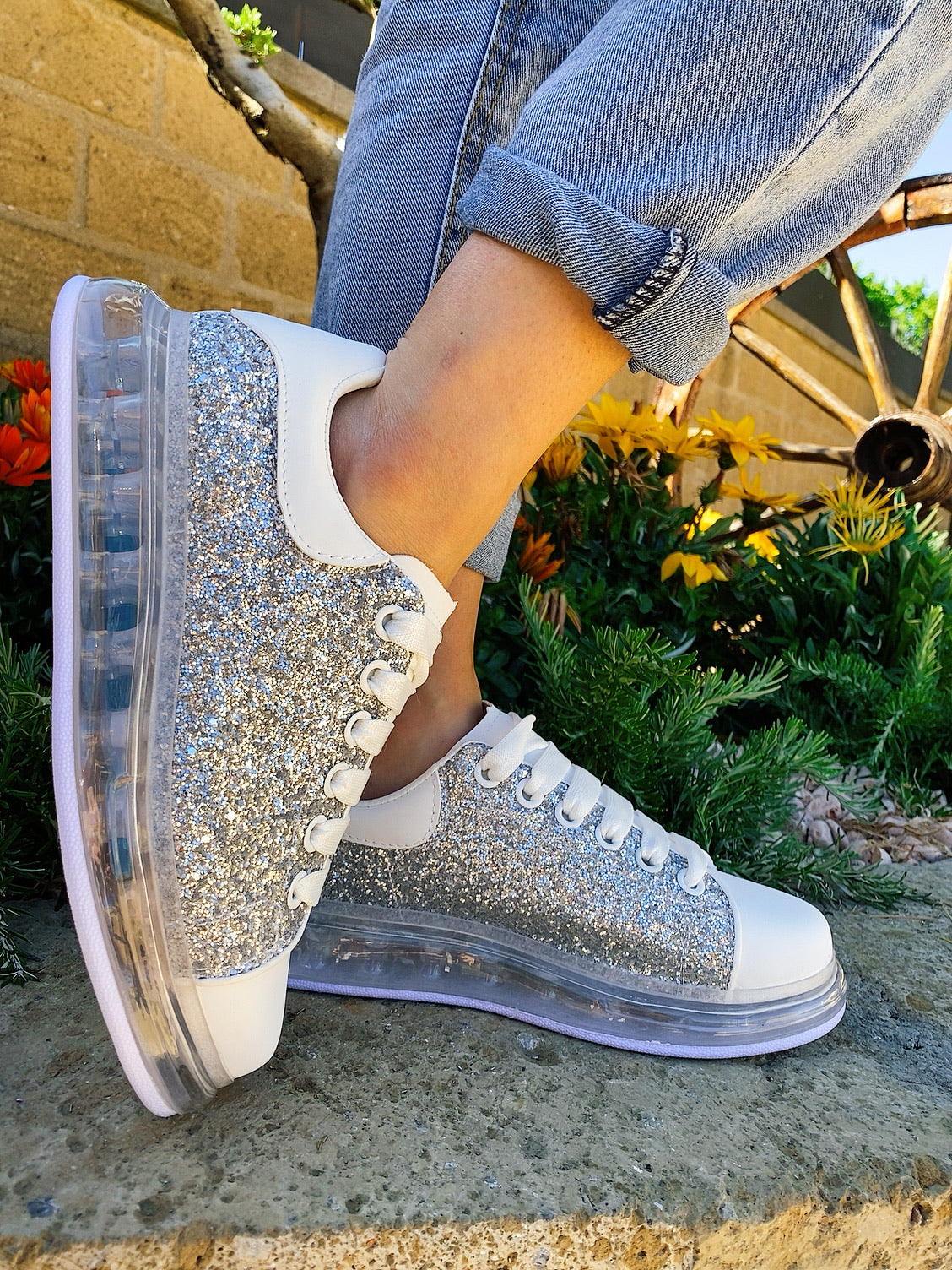 Sneakers con brillantini