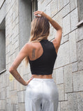 Top in lycra nero