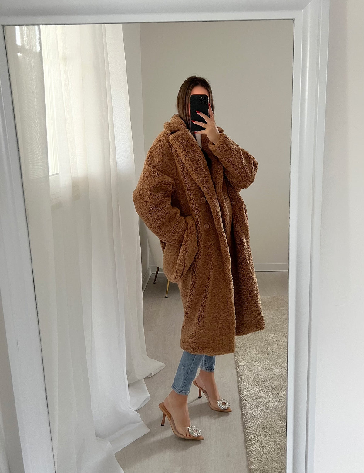 Cappotto Teddy Camel e pochette