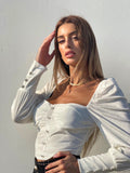 Maglia in ciniglia bianco
